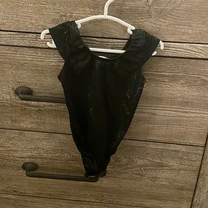 Baileys Blossoms Black Sparkle Leotard